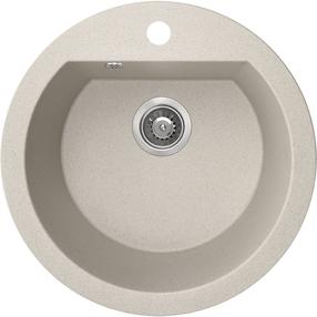 Virtuvinė plautuvė Laveo Dafne SBD_480T, Beige, granitas, 51 cm x 51 cm x 19 cm, beige