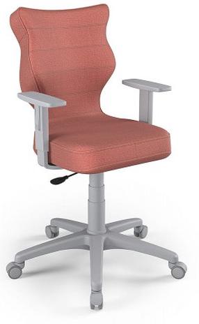 Vaikiška darbo kėdė Duo MT08 Size 6, 40 x 42.5 x 89.5 - 102.5 cm, rožinė sp./pilka sp.