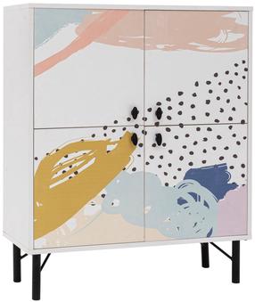 Skapītis Kalune Design Multi Purpose Dot, balta krās./daudzkrāsaina, 36 cm x 95 cm x 111 cm