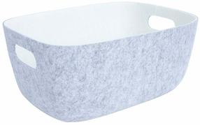 Grozs Home4you Lido Pop, filcs, 36 cm x 28 cm, pelēka krās.