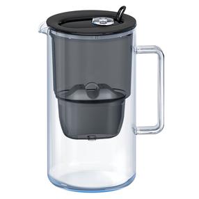 Посуда для фильтрации воды Aquaphor Glass Maxfor+, 2.5 л, прозрачный цв./черный цв.