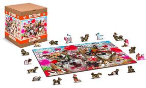 Medinė dėlionė Wooden City Party Time, 25 cm x 18 cm, 150 vnt., įvairių spalvų