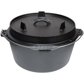 Čuguna pods Ketler, Ø37 cm, 13 l, melna krās.