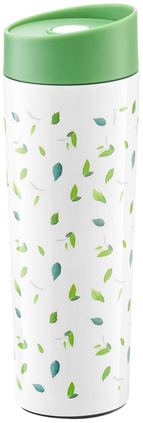 Termostass Ambition Bizet Tiny Leaves, 0.340 l, valge v./roheline v.