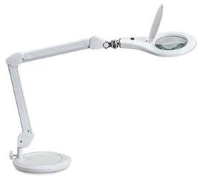 Suurendusklaasiga laualamp Maul Makro, LED, valge v./valge v.