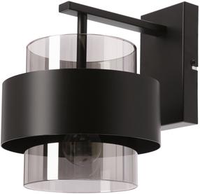 Lampa sienas Candellux Lighting Spiega 21-48083, E27, 1 x 60 W, pelēka krās. / melna krās.