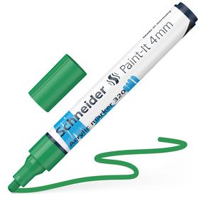 Akrüül marker Schneider Paint-It 320, 4 mm, roheline v.