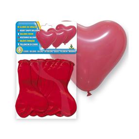 Balons figūriņa Heart, sarkana krās., 8 gab.