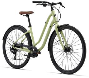 Dviratis miesto Liv Flourish Disc 3 Muscat Blanc, 28 ", L rėmas, žalia sp.