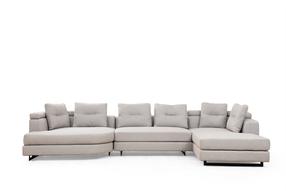 Kampinė sofa Artie Padova, pilka sp., 385 x 200 cm x 70 cm