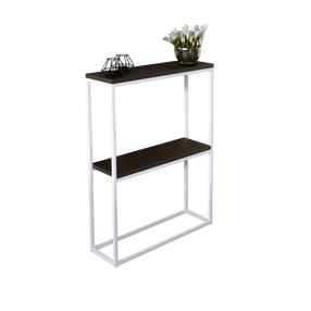 Konsoollaud ADRK Mason, läbipaistev v./valge v./must v., 20 cm x 60 cm x 80 cm