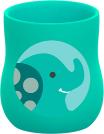 Vaikiškas puodelis Marcus & Marcus Silicone Baby Training Cup Ollie, 118 ml, 1 m., 9.3 cm, silikonas, žalia sp.