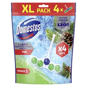 Tualetes poda tīrīšanas līdzeklis-atsvaidzinātājs Domestos POWER5 Pine, 2 l, 4 gab.