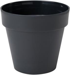 Puķu pods Form Plastic Ibiza Soft Mat 4140, plastmasa, Ø 20 cm, melna krās.