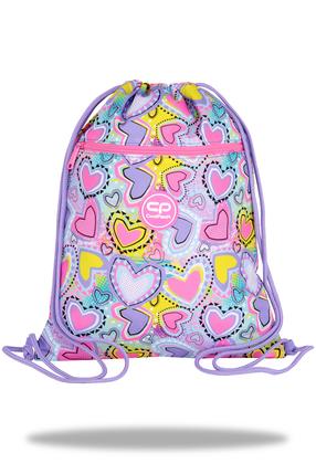 Jalanõude kott CoolPack Hearts, roosa v., 34 cm x 42 cm x 10 cm