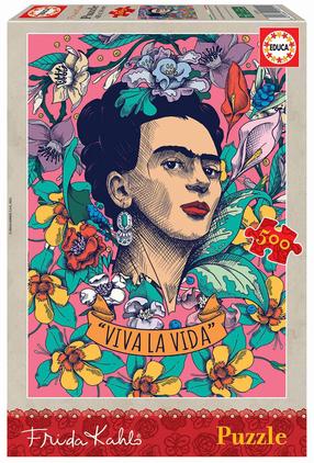 Dėlionė Educa Frida Kahlo Viva 11ED19251, 34 cm x 48 cm, 500 vnt., įvairių spalvų
