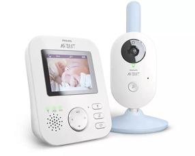 Prekė su pažeista pakuote. Mobili auklė Philips Avent SCD835/52, mėlyna sp./balta sp.