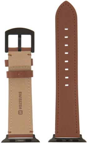 Siksniņa Swissten, For Apple Watch, brūna krās./melna krās.