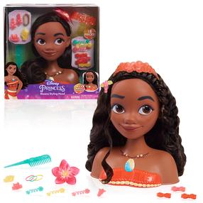 Lelles galva ar aksesuāriem Disney Princess Moana Styling Head 87621F, 20 cm, daudzkrāsaina