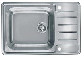 Virtuvinė plautuvė Alveus Praktik 100 Sat, nerūdijantysis plienas, 50 cm x 79 cm x 21 cm, chromo sp.