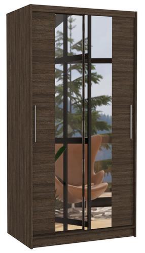 Шкаф ADRK Dragonis 100, коричневый цв., 58 см x 100 см x 200 см, с зеркалом
