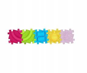 Сенсорный массажный коврик ASKATO 5in1 Medium, 30 см x 30 см, 5 шт, многоцветный