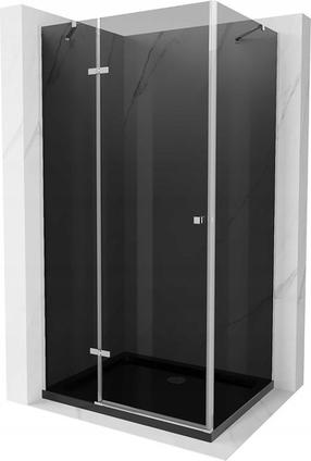 Dušo kabina Mexen Roma 854-100-090-01-40-4070, stačiakampė, 90 cm x 100 cm x 190 cm, juoda sp./chromo sp./grūdintas