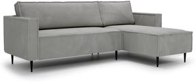 Kampinė sofa Polak Meble Ranger, pilka sp., dešininė, 223 x 151 cm x 84 cm