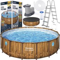 Baseinas, karkasinis Bestway Steel Pro MAX Splashview 56725 2026, ruda sp., 488 x 122 cm