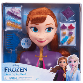 Lelles galva ar aksesuāriem Frozen Anna Styling Head 32811F, daudzkrāsaina
