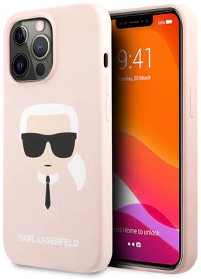 Telefono dėklas Karl Lagerfeld Liquid Silicone, rožinė sp., Apple