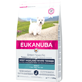 Сухой корм для собак Eukanuba Breed Specific Vakarų Škotijos terjerams, курица, 2.5 кг