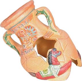 Декорация аквариума Zolux Amphora Fragment, коричневый цв., 13.5 см