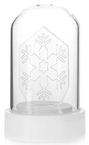 Dekorācija DecoKing Snowflake, 9 cm, 5.5 cm, caurspīdīga krās./balta krās.