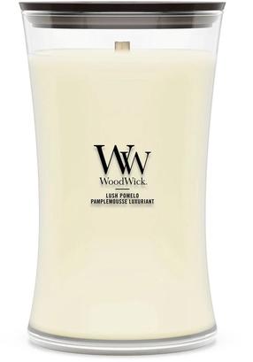 Svece, aromātiskā WoodWick Lush Pomelo, 90 - 140 h, brūngans krās.