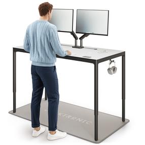 Kompiuterio stalas reguliuojamo aukščio Desktronic HomeMax, 160 cm x 80 cm, 74 - 119 cm, juoda sp./riešuto sp.