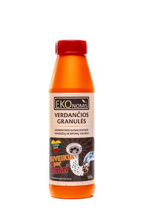 Sifonų ir kanalizacijos valiklis Ekonomis Verdančios granulės, 500 g, EE