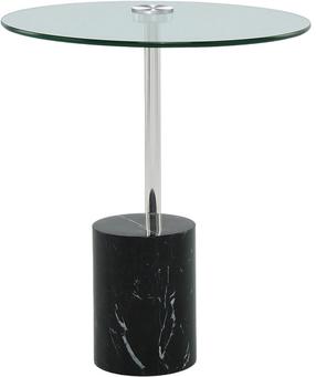 Kavos staliukas Kayoom Rosario 525, sidabro sp./juoda sp., 44 cm x 44 cm x 50 cm