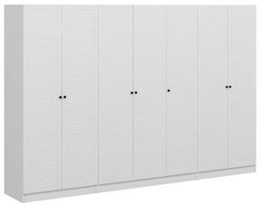 Riidekapp Kalune Design Kale Mebran 8425, valge v., 52 cm x 315 cm x 210 cm