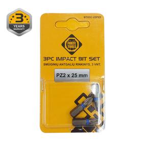 Биты для ударной отвертки Forte Tools BT03C, PZ2, 25 мм