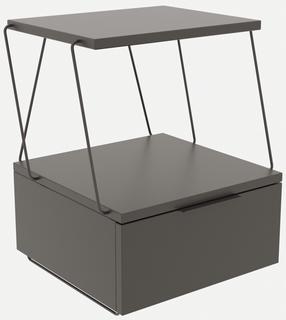 Naktinis staliukas Kalune Design Tekoba 854KLN4322, antracito sp., 52 cm x 42 cm x 41 cm