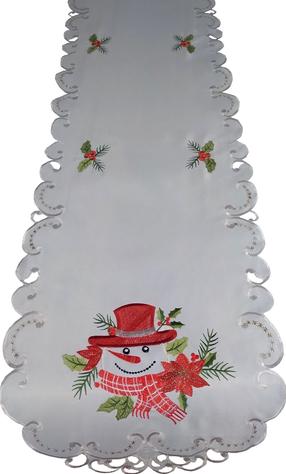 Kalėdinis stalo takelis stačiakampė OSD03-3, pilka sp., 40 x 160 cm