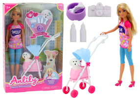 Lelle ar aksesuāriem Anlily Dog And Accessories Happiness Worth Spending Happy Time, 30 cm