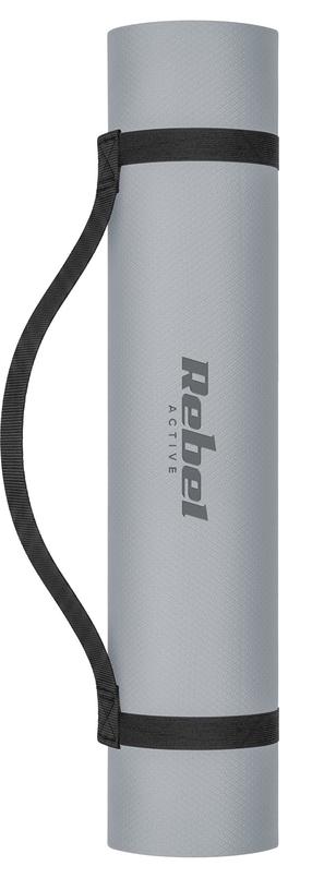 Тренировочный коврик Rebel Active 3158, серый цв., 183 см x 61 см x 1 см