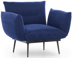 Krėslas Hanah Home Jax Solo Navy Blue GR125, tamsiai mėlyna sp., 60 cm x 80 cm x 95 cm