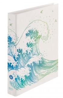 Segtuvas Herlitz Greenline Wave, 3.5 cm, A4 Mėlyna sp./Balta sp./Žalia sp.