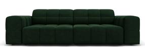 Sofa Micadoni Home Jennifer Velvet, tamsiai žalia sp., 204 x 102 cm x 70 cm