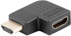 Adapteris Lanberg HDMI - HDMI 90° AD-0035-BK HDMI male, HDMI female