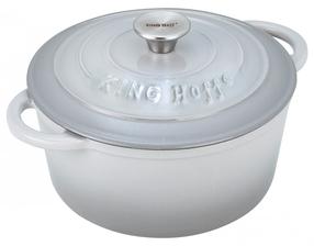 Katls King Hoff Cast Iron, Ø21 cm, 2.4 l, pelēka krās.