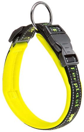 Antkaklis šunims Ferplast Sport Dog C, juoda sp./geltona sp., 550 - 650 mm x 25 mm, 25/65